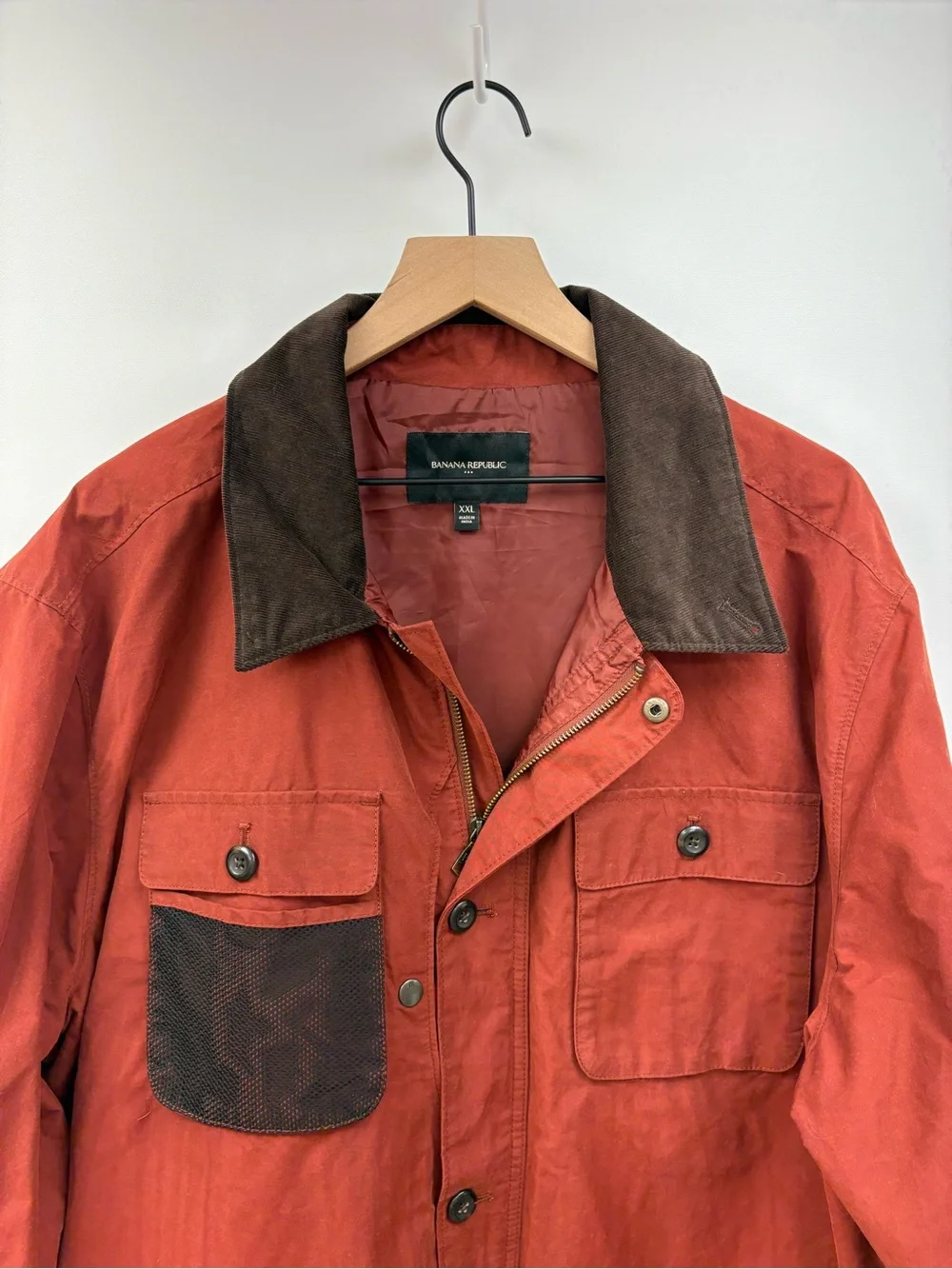 NWOT Men's Banana Republic Utility Chore Coat Field Jacket Burnt Orange XXL